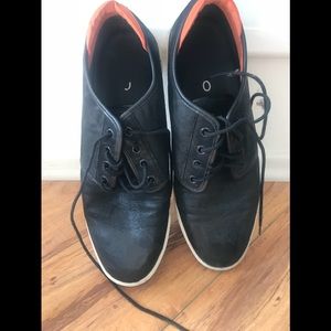 Aldo hard to find  men’s black leather sneakers